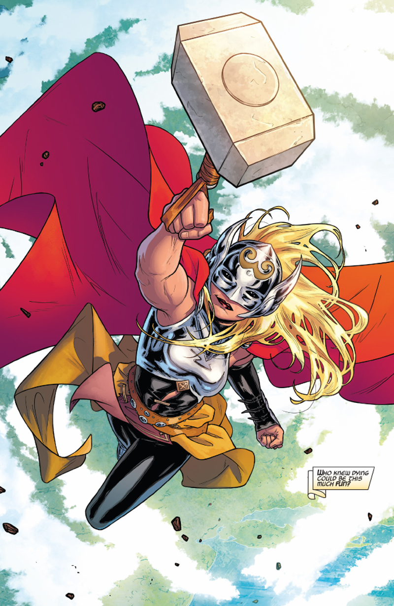 Jane taking flight in Mighty Thor #1.